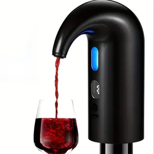 Mini Electric Wine Aerator Dispenser Set USB Auto Pourer Opener Stopper Portable Decanter No Manual Pumping for Parties Gifts Wine Lovers Operation