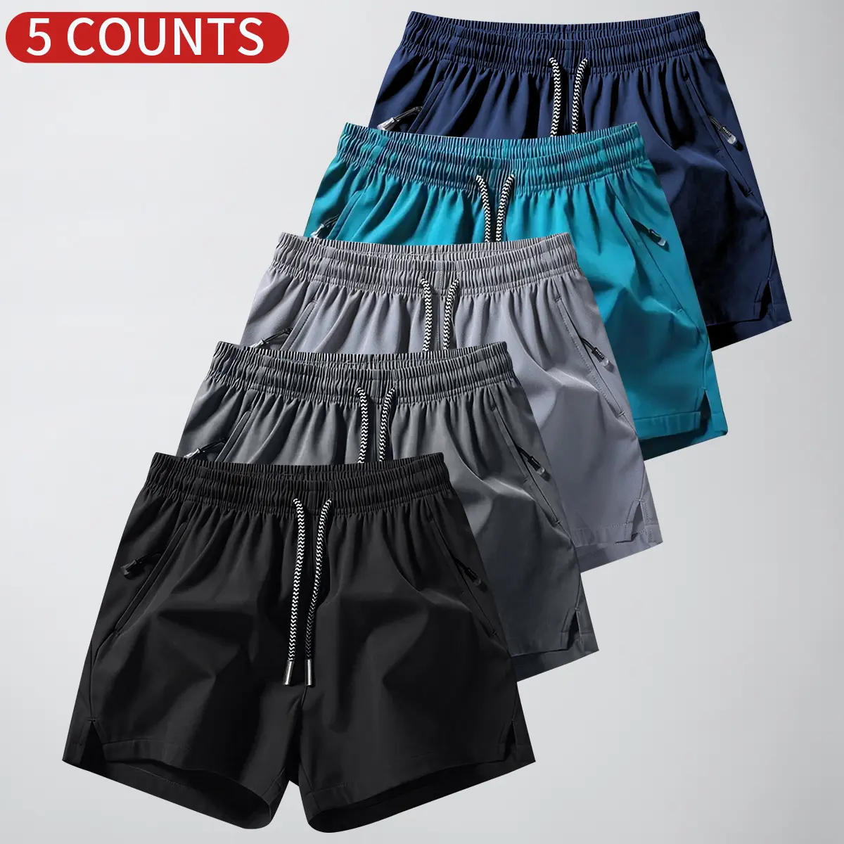 Black + Dark Gray + Light Gray + Lake Blue + Navy