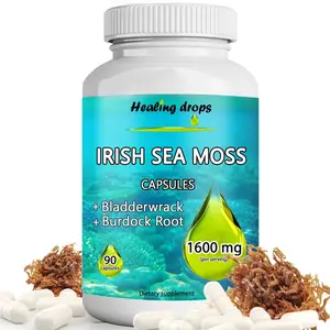Sea Moss Capsules with Bladderwrack & Burdock Root – Wildcrafted Gel Powder Supplement