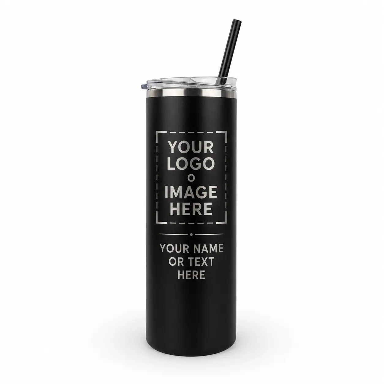 Personalized 20oz Powder Coated Skinny Tumbler | Custom Laser Engraved