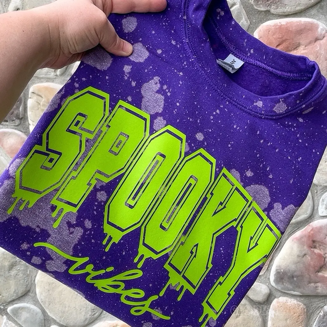 Gildan Bleached Spooky Apparel For Halloween