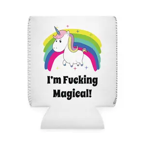 I'm magical funny unicorn Can sleeve beer can holder sleeve party summer beach Gag Gift Can Coolie College Party Drinkware Bottles Tumbler Mug Cup