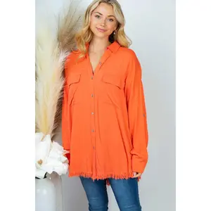 Orange Ya Happy Shacket