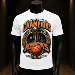 New York Basketball Champions 2026 Graphic Shirt, Championship Trophy Fan Tee, Vintage Sports Streetwear T-Shirt, Orange Blue Basketball Lover Gift