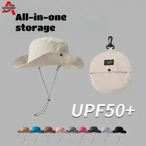Cross-Border Popular Big Head Circumference Bucket Hat for Men & Women, Foldable Sunshade UV Protection Hat, Quick-Dry Waterproof Outdoor Hat for Hiking Camping Travel