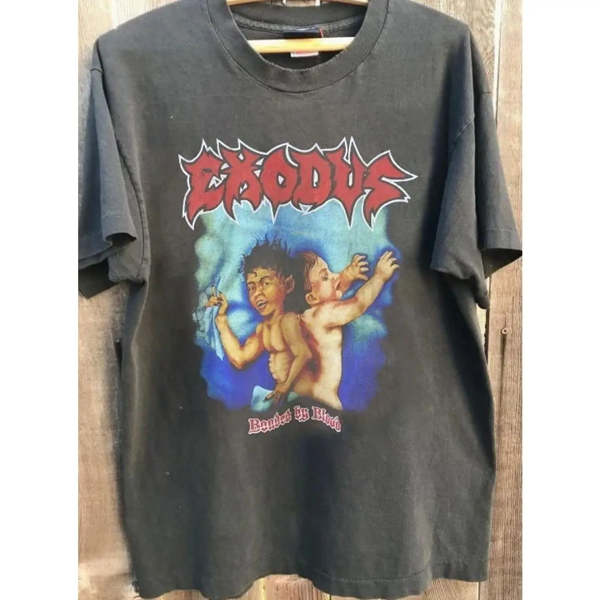 Exodus Bonded By Blood Band Rare Charcoal Cotton Shirt Unisex S-5XL KH16632 E