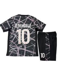 Sports Set, Breathable Shirt, Gift for Kids, Football PSG Fan Jersey, Training Clothes, Casual Short Sleeve and Shorts