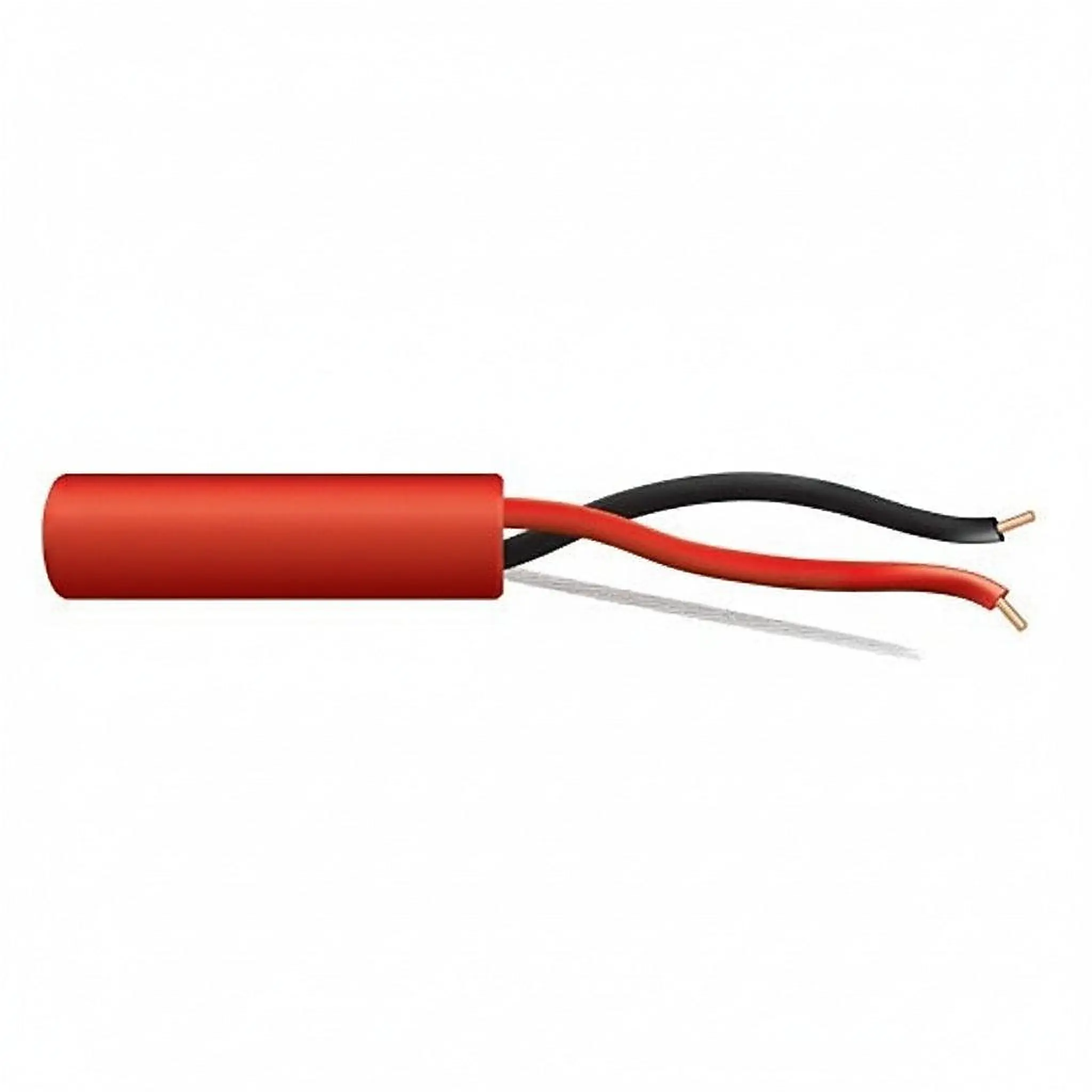 43065504 UL Listed 18/2 Solid Core Fire Alarm Cable, Red Riser FPLR, Polypropylene, UV Resistant, High Conductivity, 500' (152.4m) Solid Unshielded Pull Box
