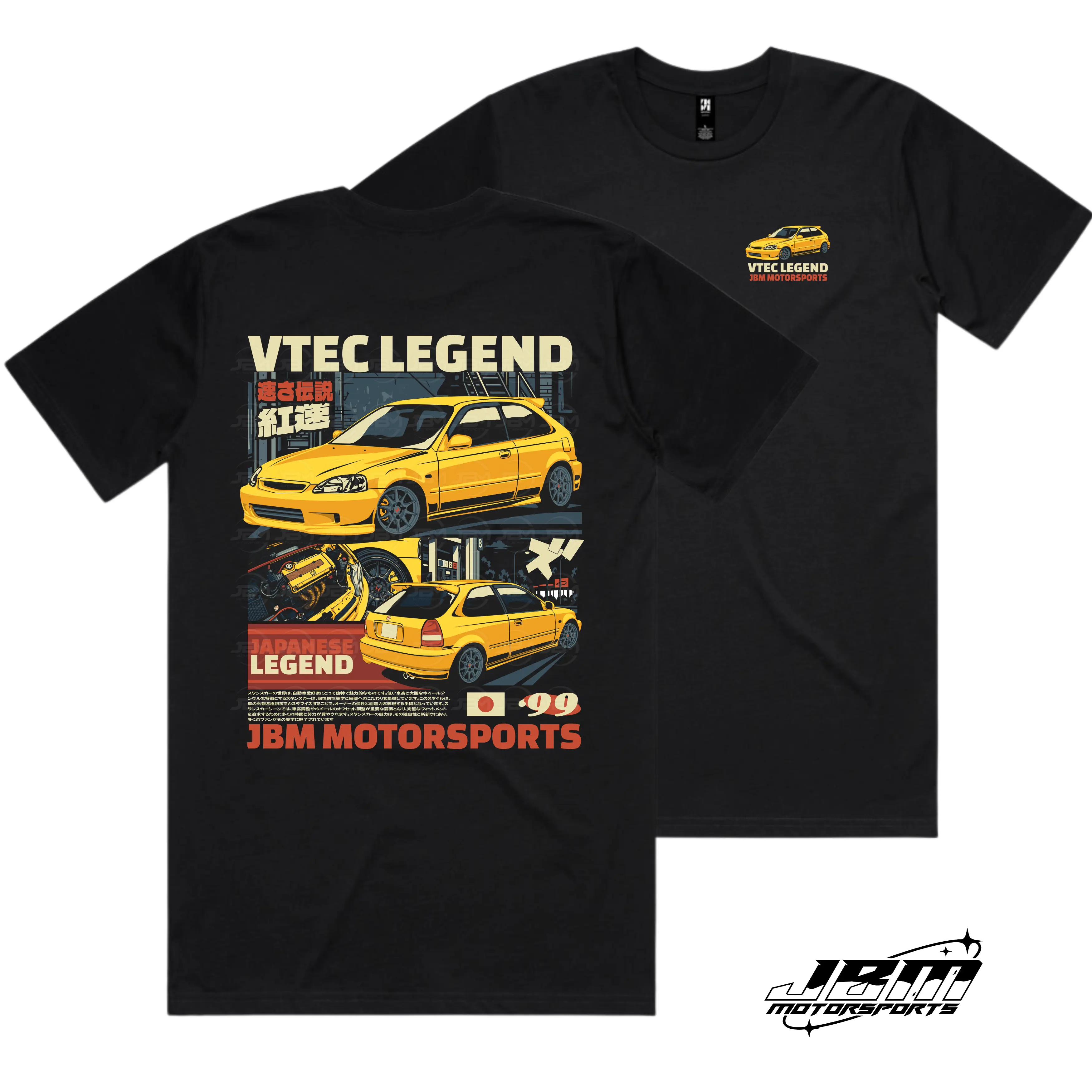 JBM Motorsports VTEC Legend Unisex t-shirts