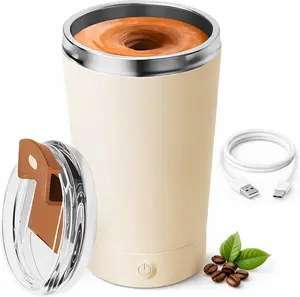elf Stirring Coffee Mug With Lid Electric High Speed Self Stirring Mug 400ml Rechargeable Detachable Stainless Steel Self Stirring Cup for Coffee, Milk, Cocoa Christmas Gift