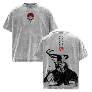 Obito Uchiha Shirt - Naruto Shippuden Vintage Washed Oversized T-Shirt, Anime Graphic Tee, Masked Uchiha Scene, Akatsuki War Arc Artwork, Sharingan Eye Design, Unisex Apparel, Classic Soft Clothes, Menswear Gift For Anime Fans