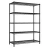 【Tool-Free/Easy for Women to Install】Lightweight Shelving in Pantry/Laundry/Bathroom,5-Tier Wire Shelving Unit,72‘’H Apartment Tool Storage Rack,Warehouse Shelving,Adjustable Wire Shelving for Kitchen,Commercial Shelving Unit,Essential for homemaker