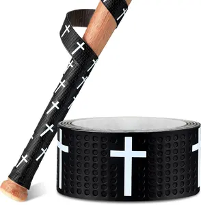 Faith Cross Baseball Bat Grip Tapes 1.1mm Precut Full Adhesive Softball Grip Tape Non-Slip Softball Bat Wrap Religious Cricket Batting Tape Replacement