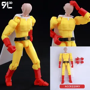 9L3D Printed Lucky Dummy 13 One-Punch Man 3D Action Figure, Multi-Jointed Poseable Anime Model, Collectible Gift for Fans