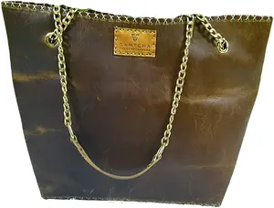 Hand Stitched Leather Tote Bag - M5