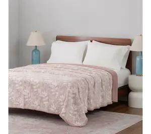 Berkshire Floral Vine Plush & Sherpa Blanket - Full