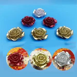 1pc Multifunction Rose Shape Diamond Painting Magnet Cover, Parchment Paper Holder, Essential Tool for Diamond Painting Enthusiasts