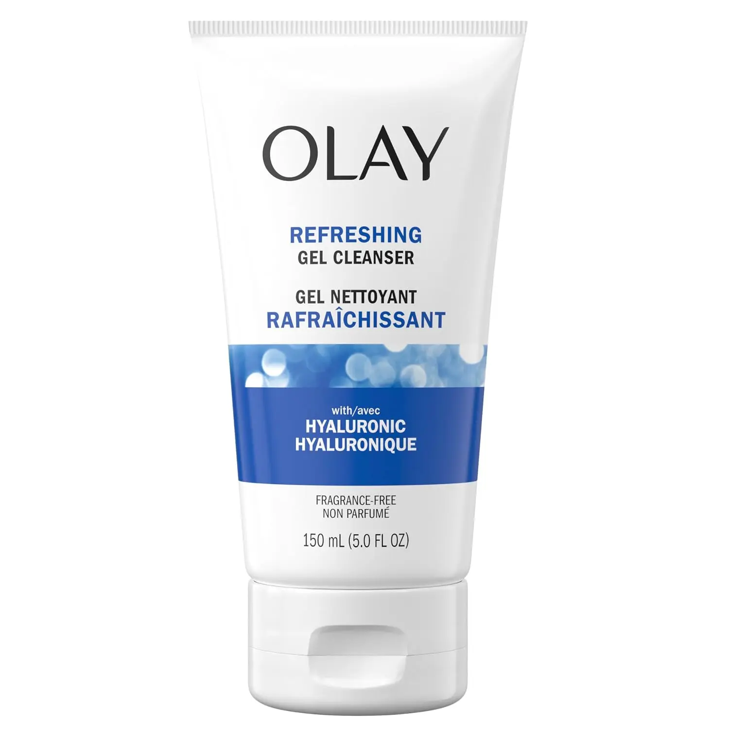 Olay Regenerist Hyaluronic + Peptide 24 Face Wash, Fragrance-Free, 5.0 oz