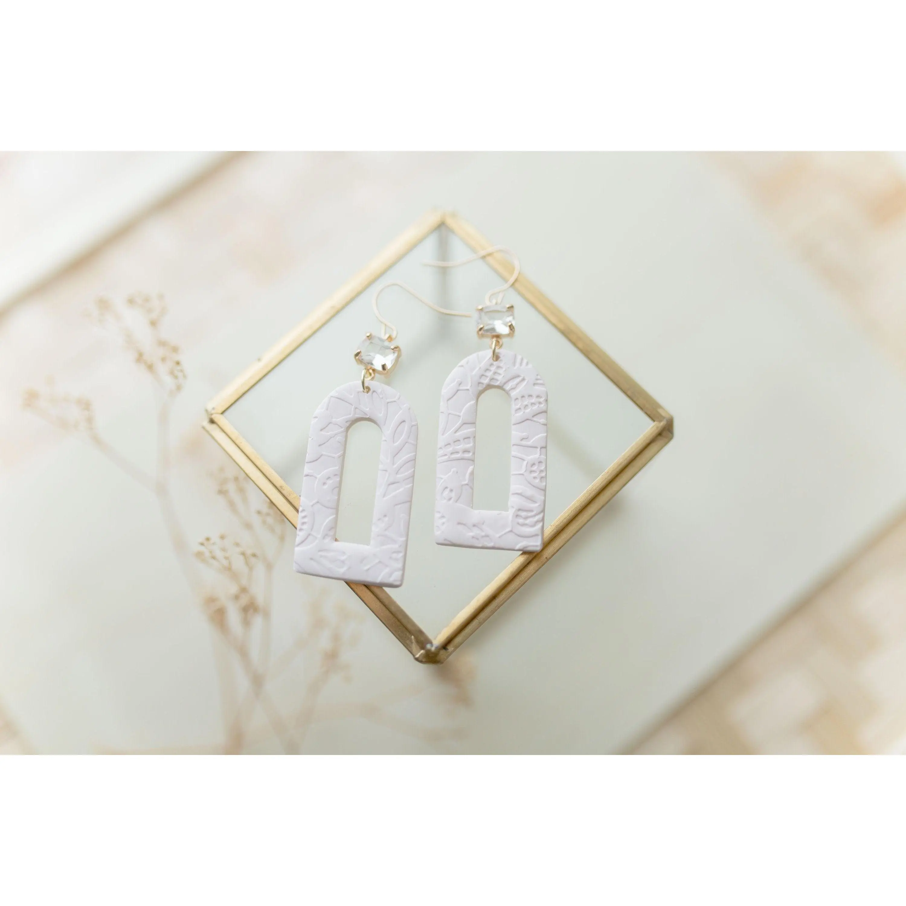 Clay earrings | bridal