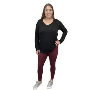 Hello Moto Women's Soft Ribbed Thigh Leggings