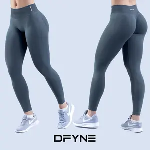 DFYNE Impact Leggings Women Scrunch Seamless Yoga Legging Gym Sports Pants Low Ribbed Band High Stretch Fitness Tights