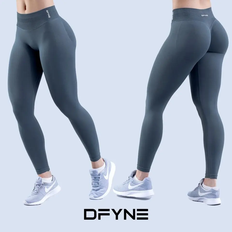 DFYNE Impact Leggings Women Scrunch Seamless Yoga Legging Gym Sports Pants Low Ribbed Band High Stretch Fitness Tights