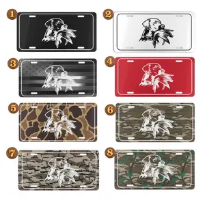 Duck Dog Hunting Camouflage With Logo License Plate, Many options, truck accessories, Car tags, front license plate for trucks, custom license plate