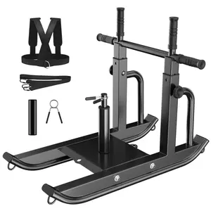 Weight Sled Adjustable Height - Weight Training Pull Sled Gym Equipment for Fitness Strength & Speed Training