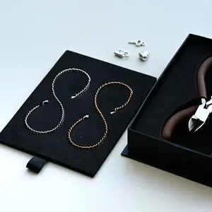 Permanent Couples Bracelets WithSpecial Clasp-Unisex, Permanent Lock, 10'Adjustable  Perfect Anniversary & Birthday Gift