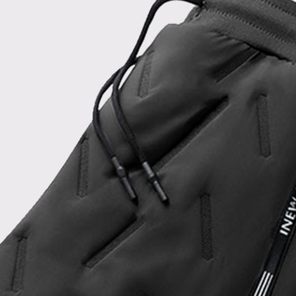 Warm Men's Winter Pants with Zippered Pockets Snow Pants for Hiking Workouts Outdoor Activities Machine Washable Elastic Waistband Drawstring Regular Fit Solid Color Design Top Joggers