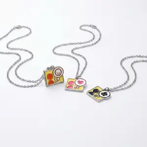 "What's My Vibe?"Secret Status Window Friend Necklace - Flirty Mood Pendant  (3 Styles and w/ Apartment Backing)
