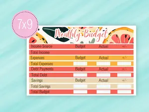 June Sticker #2 - Monthly Budget Sheet