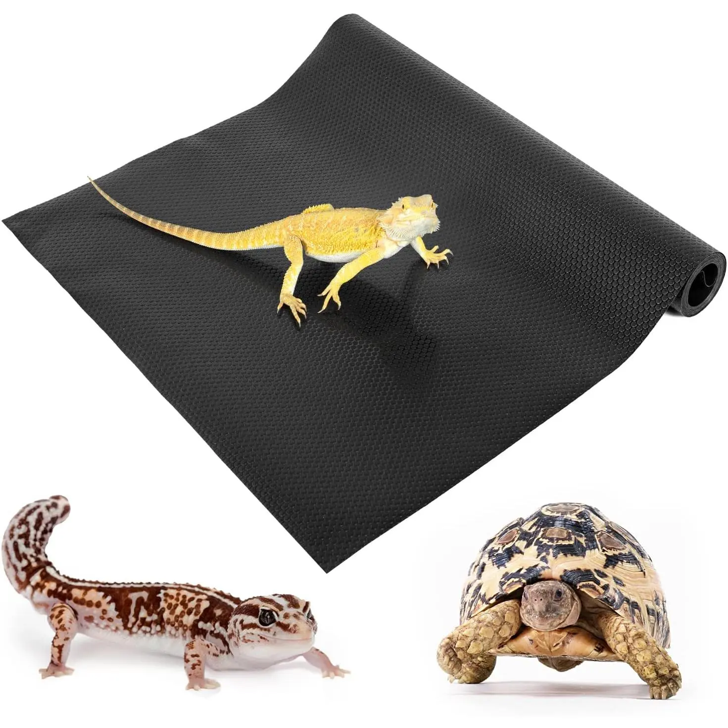 le Substrate Mat Terrarium Carpet, 118" x 23.6" Non-Adhesive le Terrarium Bedding Substrate Liner, le Tank Accessories for Bearded Dragon,Leopard Gecko,Lizard,Tortoise