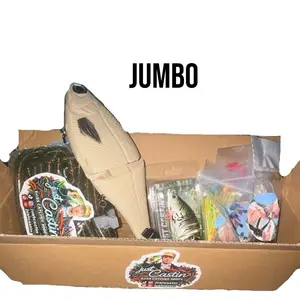 Just Castin' Edition Jumbo Tackle Box - Comprehensive Fishing Gear with Soft & Hard Lures Hooks & Essential Equipment for Anglers