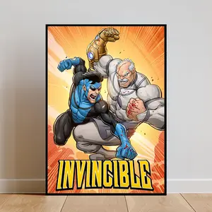 Invincible Poster - High-Quality Blue Mark Grayson and Conquest Wall Art Unframed Print with Unique Designs - Premium Print Quality Paper