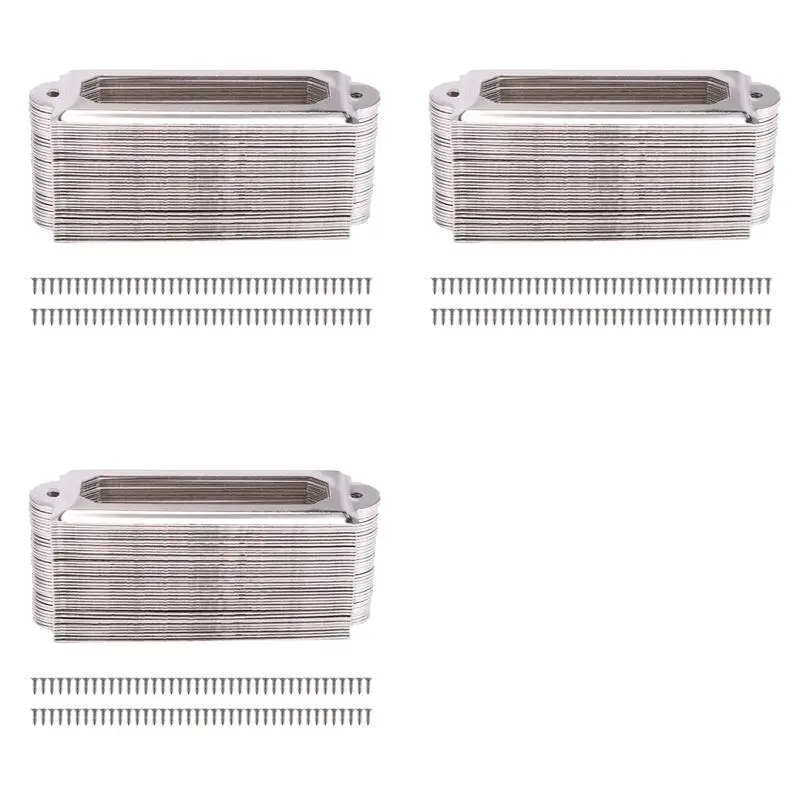120 Set Office Library File Drawer Cabinet Card Tag Label Holder Metal Frame (Silver Tone)