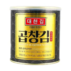 DAECHUN Korean Roasted Seaweed Snacks - Savory Gim for Kimbap, Bibimbap, and On-the-Go Snacking - 30g Can
