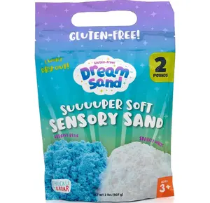 Chuckle & Roar Sensory Dream Sand Bulk 2lb Container – Gluten-Free, Never-Drying Super Soft Sensory Sand, Mess-Free Creative Play for Kids Ages 3+