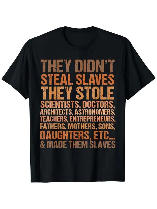 Women's Black History Graphic T-Shirt - Unisex Casual Lightweight Short-Sleeve Round Neck Top, Smooth 100% Cotton Seamless Soft Fabric