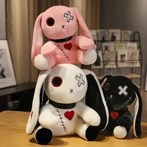 Gothic Rebirth Bunny Stitched Plushie Creepy Cute Stuffed Animal