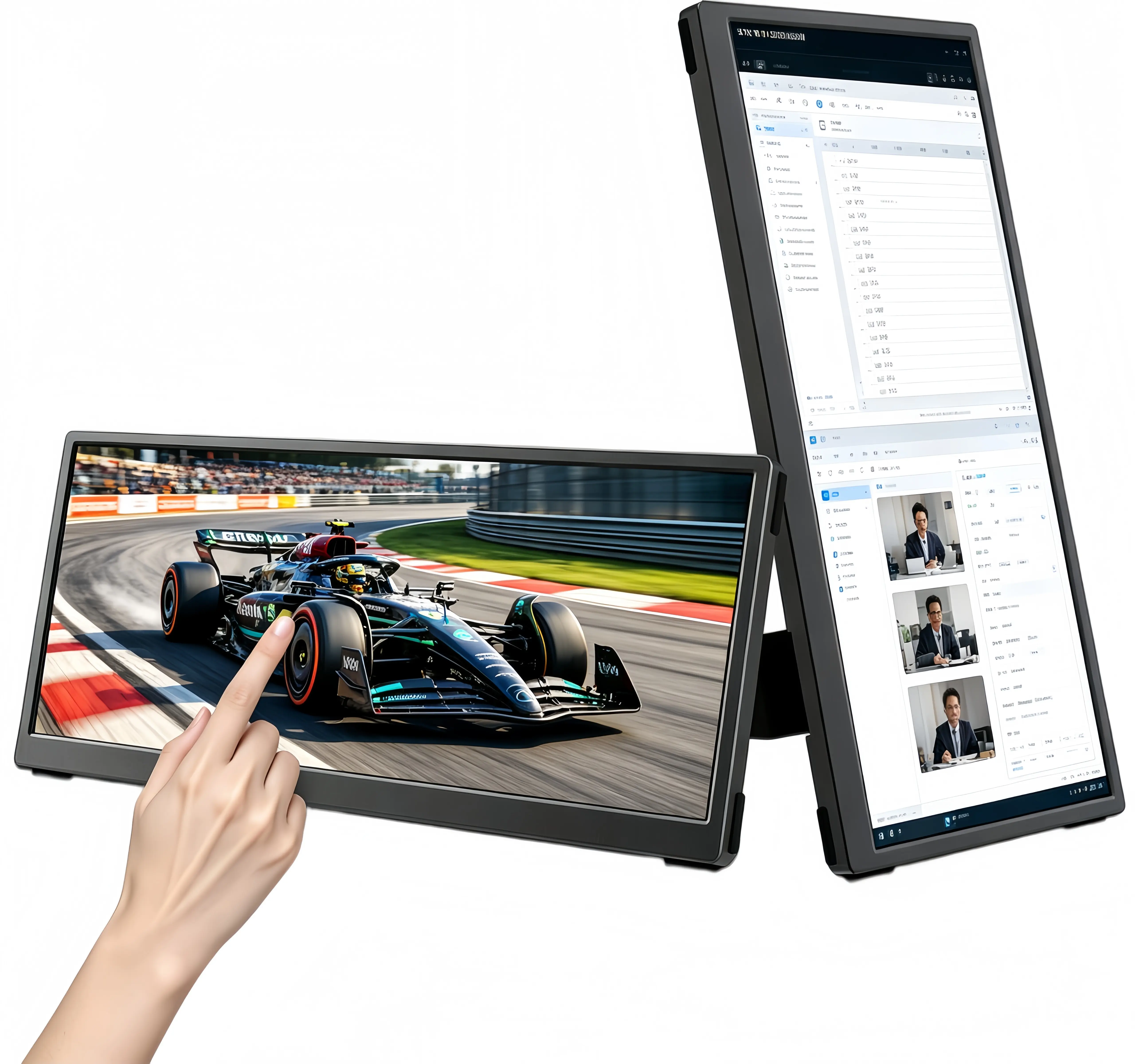 12.3" Stretched Bar Touch Monitor, 1920×720 IPS Secondary Display for PC Setup, 10-Point Touch, AIDA64 Sensor Panel, Rainmeter, USB-C & HDMI, VESA Mount