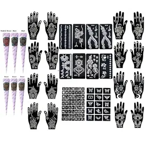 Plant Tattoo Wax Kit, Hand-Drawn Tattoo Stickers, Temporary Body Art, Waterproof Long-Lasting Cutout Template, Unisex Small Tattoos