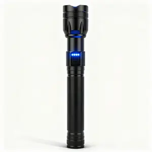 Rechargeable LED Flashlights High Lumens, 2000LM Super Bright LED Flashlight Adjustable Tactical Flashlight with USB Cable & 5 Modes, Waterproof Handheld Flashlight Powerful Flash Light for outdoor Home fishing Camping emergency use