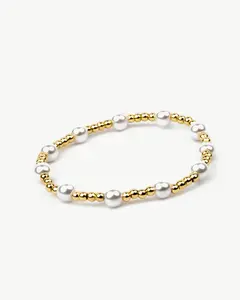 Gold Bead and Pearl Bracelet Daily