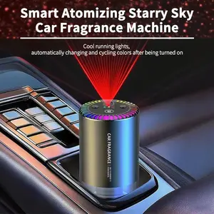 Smart Car Aromatherapy Diffuser 50ML Air Freshener with Starry Sky Effect 2025 Thanksgiving Gift Solid 50ML Capacity Natural Cologne Air Purifier 6.8cm x 11.6cm Car Fragrance Set Aromatic Citrusy Scent
