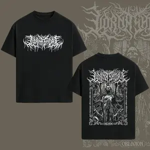 Lorna Shore Unisex Cotton T-Shirt Band Symbol Fan Style Retro Print Versatile Ins Street Style Couples Outfits Top Choice For Boyfriend Gift Fabric Menswear Casual Fit,Trendy Graphic Tees,Perfect For Daily Wear