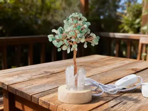 Green Decorative Tree Night Light USB Powered Desk Lamp for Home Office Gift
