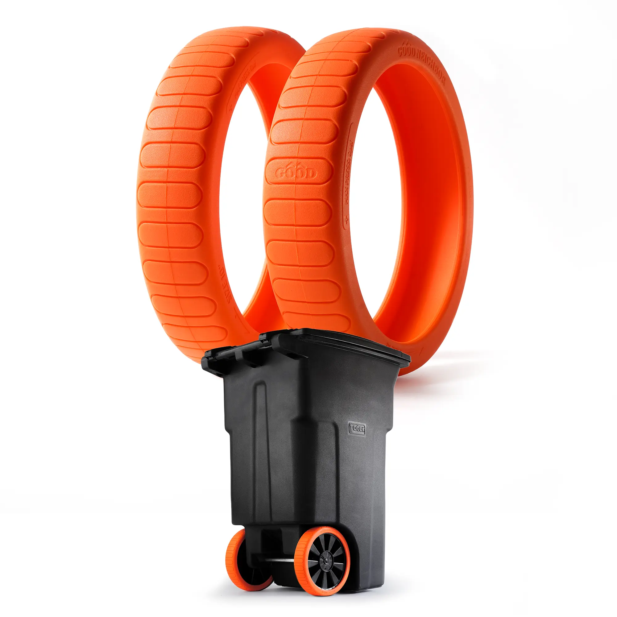 GOOD NEIGHBOR WHEELS - Quiet Wheel Covers for Trash Cans
