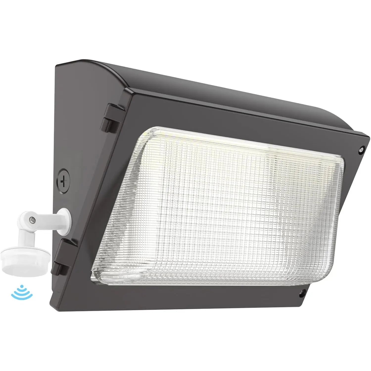 LED Wall Pack Light: 120W Wall Pack LED Exterior Light with Motion Sensor - 15600lm Glass Lens LED  Flood for Yard UL Listed