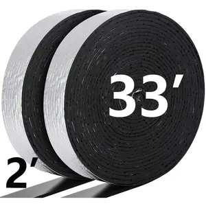 2 count Pipe Insulation Wrap 2" Wide X 33 Ft Water Pipe  Insulation Tape Self Adhesive  Foil Insulation Wrap for Outdoor Winter Cold Hot Water Pipes